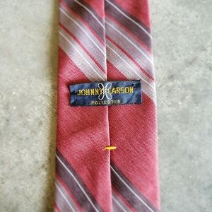 Vintage Johnny Carson Red and White Tie